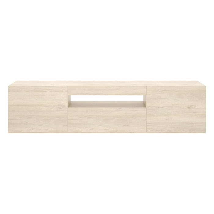 Burley, Mobile Porta tv 2 Ripiani, 42x200x48h cm Marrone Rovere