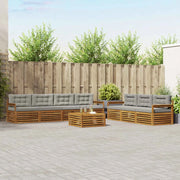 Set di divani da esterno 8 pcs Grigio Naturale e Chiaro 3373126