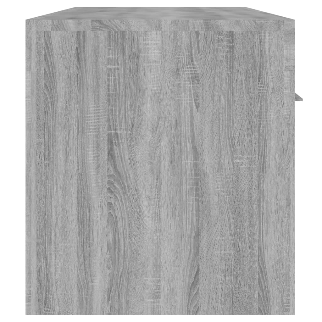 Mobile TV multimediale mensola TV credenza mobile TV sala da pranzo soggiorno camera da letto con luci LED Sonoma 140 x 36,5 x 40 cm grigio 02_0026804