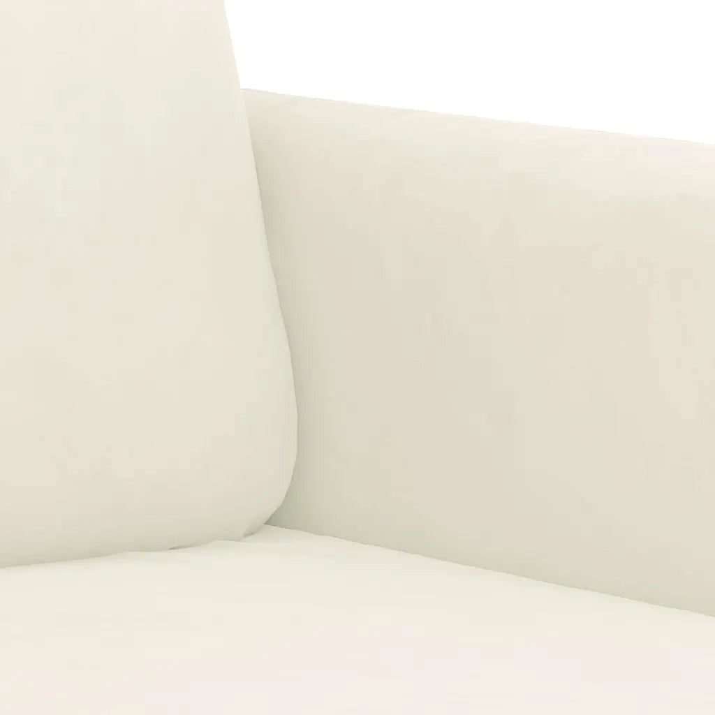 Set di Divani 2 pz Crema in Velluto