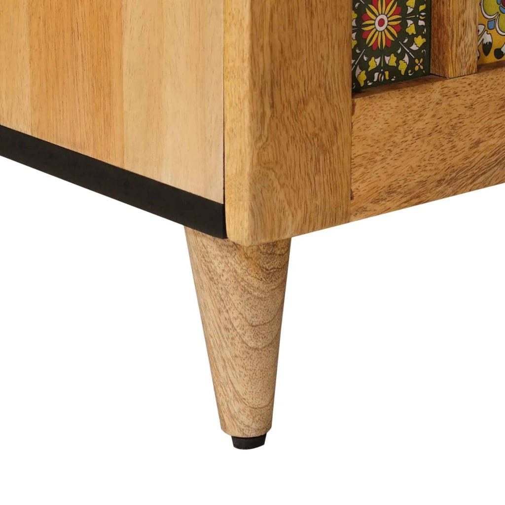 Mobile TV Naturale 105 x 33 x 46 cm Legno di mango massello 4018260