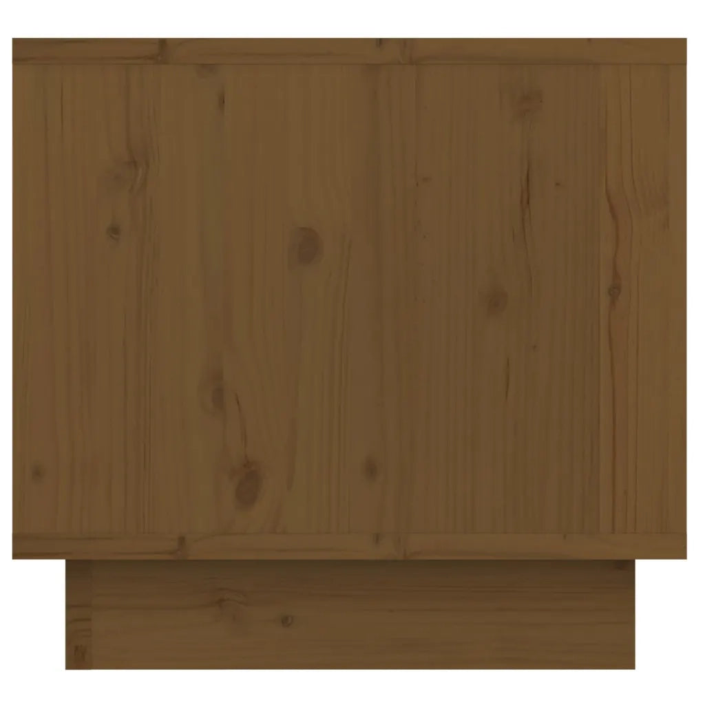 Set di 2 Comodini | Armadio da Notte | Mobiletto da notte Ambrati 35x34x32 cm in Legno Massello di Pino