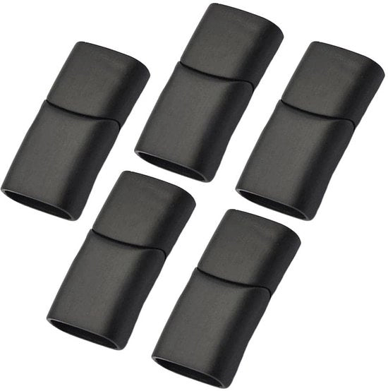Accessori per gioielli - Chiusure in acciaio inossidabile - Spine nere - Accessori per chiave da self-service - Ideali per bracciali - 5 pezzi