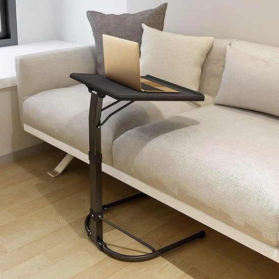 Bancopieghevole per laptop con regolazione di altezza e leggero per letto e divano - nero - 43x43 cm