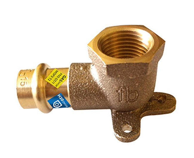 RACCORDO CURVO A PRESSARE FEMMINA FLANGIATO IN BRONZO SERIE FRABOPRESS KOMBI 1/2Ø12   FRA-BO SPA