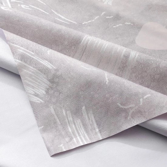 Telaio per tavolo copertura PVC, panno per tavolo lavabile, rettangolare quadrato impermeabile copertura per tavolo in plastica, tovaglia per tavolo da pranzo - blu-grigio - 140x220cm