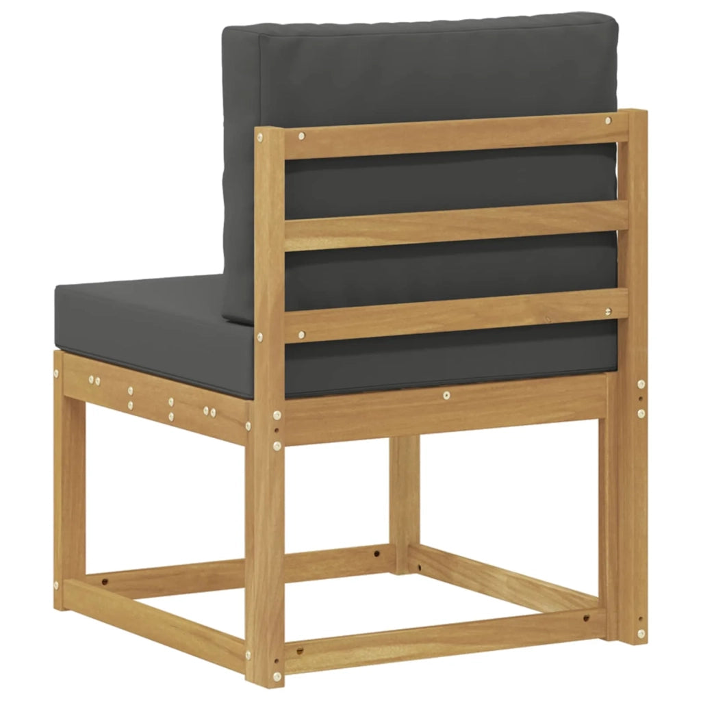 Set di divani da esterno-Sofa da giardino Bianco e Antracite 59 x 63 x 73 cm