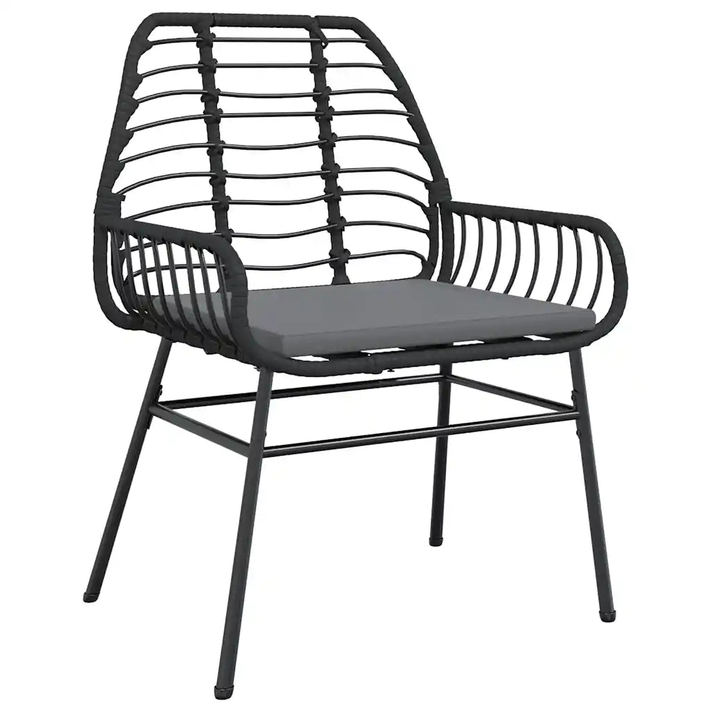 Set da Pranzo da Giardino con Cuscini 5 pz Polyrattan Vetro 3334453