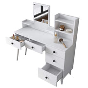 Mobile da Trucco Certaldo, Toeletta Specchio Incluso, 125x40x94h cm Bianco