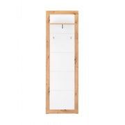 Pannello appendiabiti da ingresso 60x35x190 cm Wien 43 rovere bianco