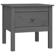 Tavolino | Tavolo laterale Grigio 50x50x49 cm Legno Massello di Pino