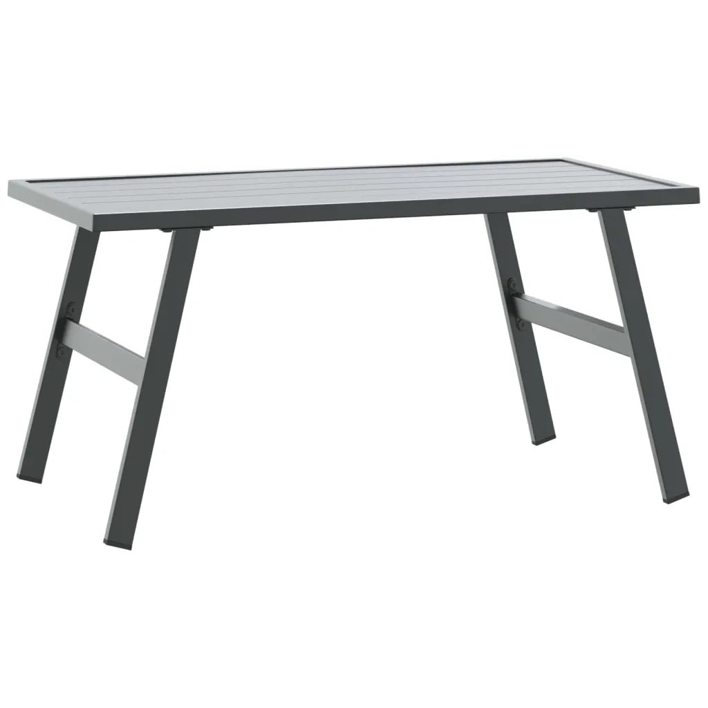 Set Panche Giardino Cuscini 4pz Nere Acciaio Verniciato Polvere 3283721