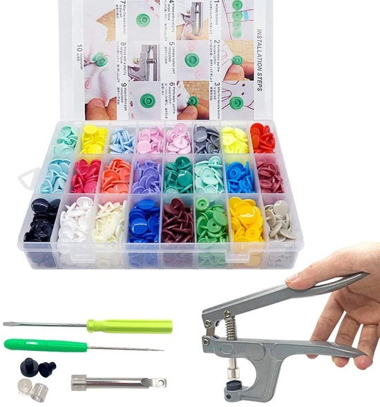 360 Set di Viti T5 in Plastica con Capocchi - Per Abbigliamento DIY - 24 Colori