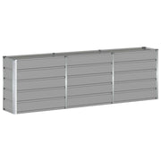 Fioriera | Cassetta per fiori | Vaso Grigio chiaro 240 x 40 x 75 cm Acciaio