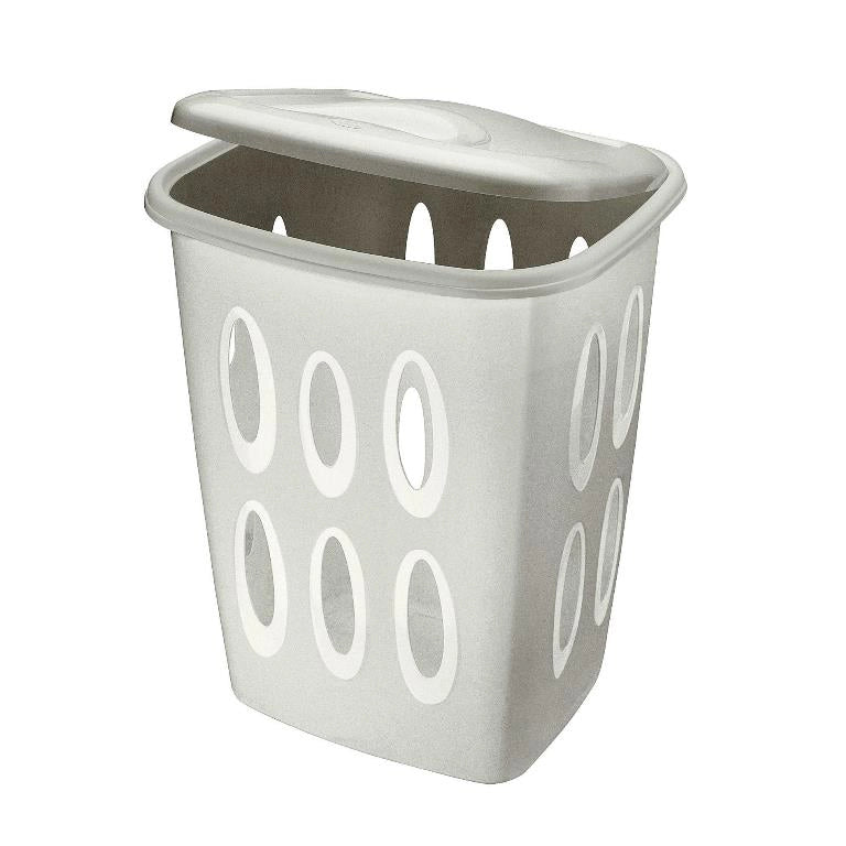 Cesta Portabiancheria Laundry Forato Grigio 45 Litri