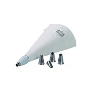 Kaiser 2300666150 Profi Spritzbeutel-Set 7 pezzi con 5 beccucci in acciaio inox adattatore incluso colore Bianco