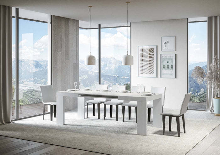 Tavolo Allungabile 120/380x90 cm Roxell Bianco Frassino