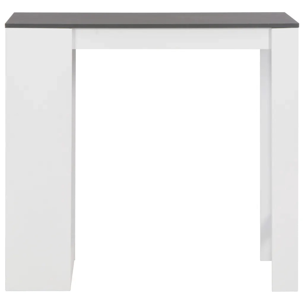 Tavolo da Bar con Ripiano Bianco 110x50x103 cm 280216