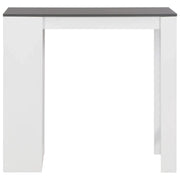 Tavolo da Bar con Ripiano Bianco 110x50x103 cm 280216