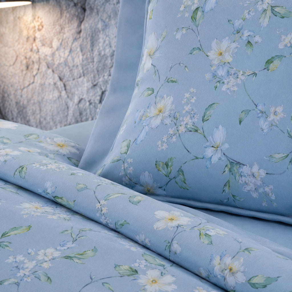 Rorolisi, set Completo Letto Piazza e Mezza in Percalle, blu