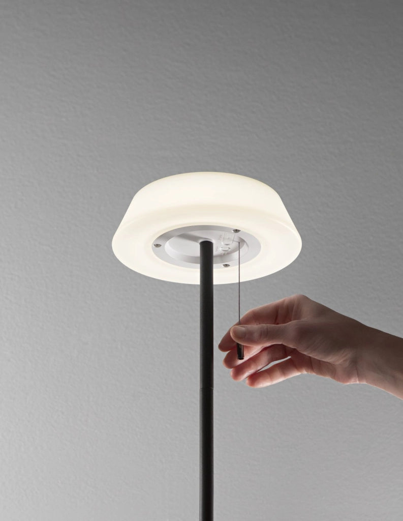 LAMPADA DA TAVOLO SOLARE RICARICABILE LED JIN NERA 1,2W 3000K 112LM  DIMMERABILE IP54 D170XH320MM