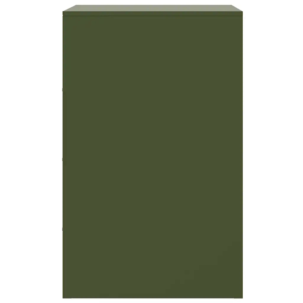 Comodini 2 pz Verde Oliva 34,5x39x62 cm in Acciaio 841784