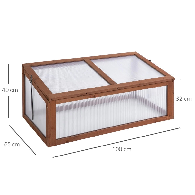 Mini serra, piccola serra da giardino, con pannelli in PC, buona trasmissione della luce, 100L x 65W x 40H cm