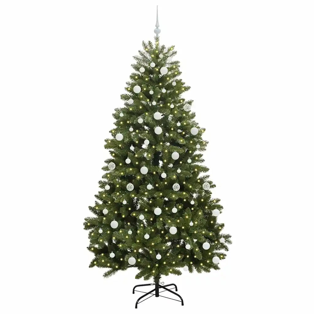 Albero di Natale | Decorazioni natalizie artificiale Verde 210 cm PVC e Metallo