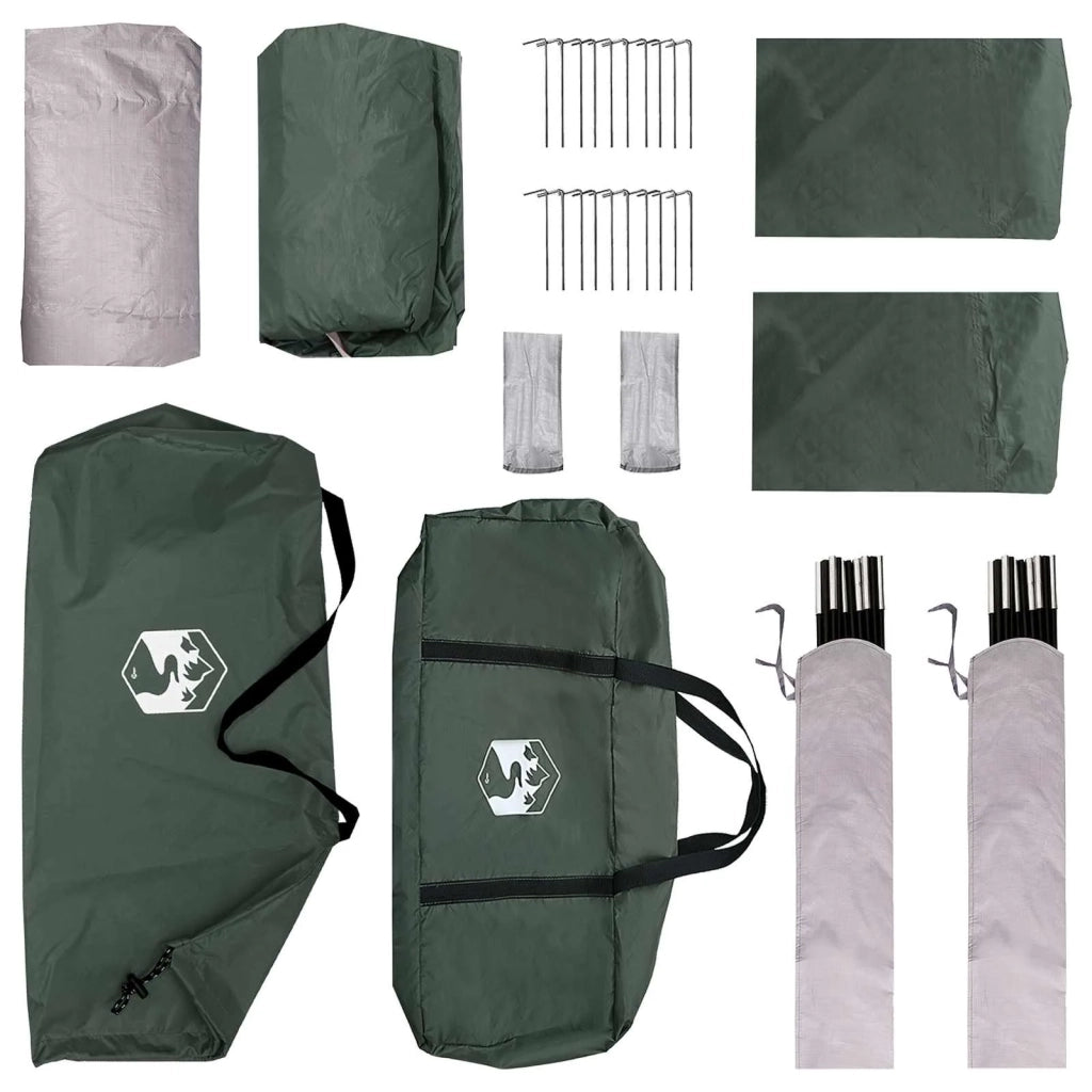 Tenda Laterale con tetto Verde militare 410 x 410 x 250 cm 42028684