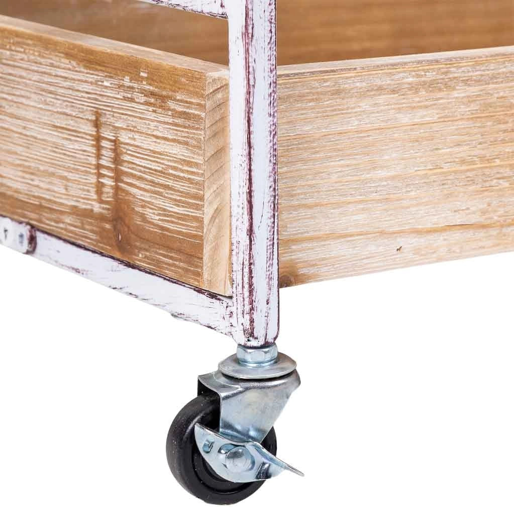 Carrello espositivo marrone, 62x35x86h cm