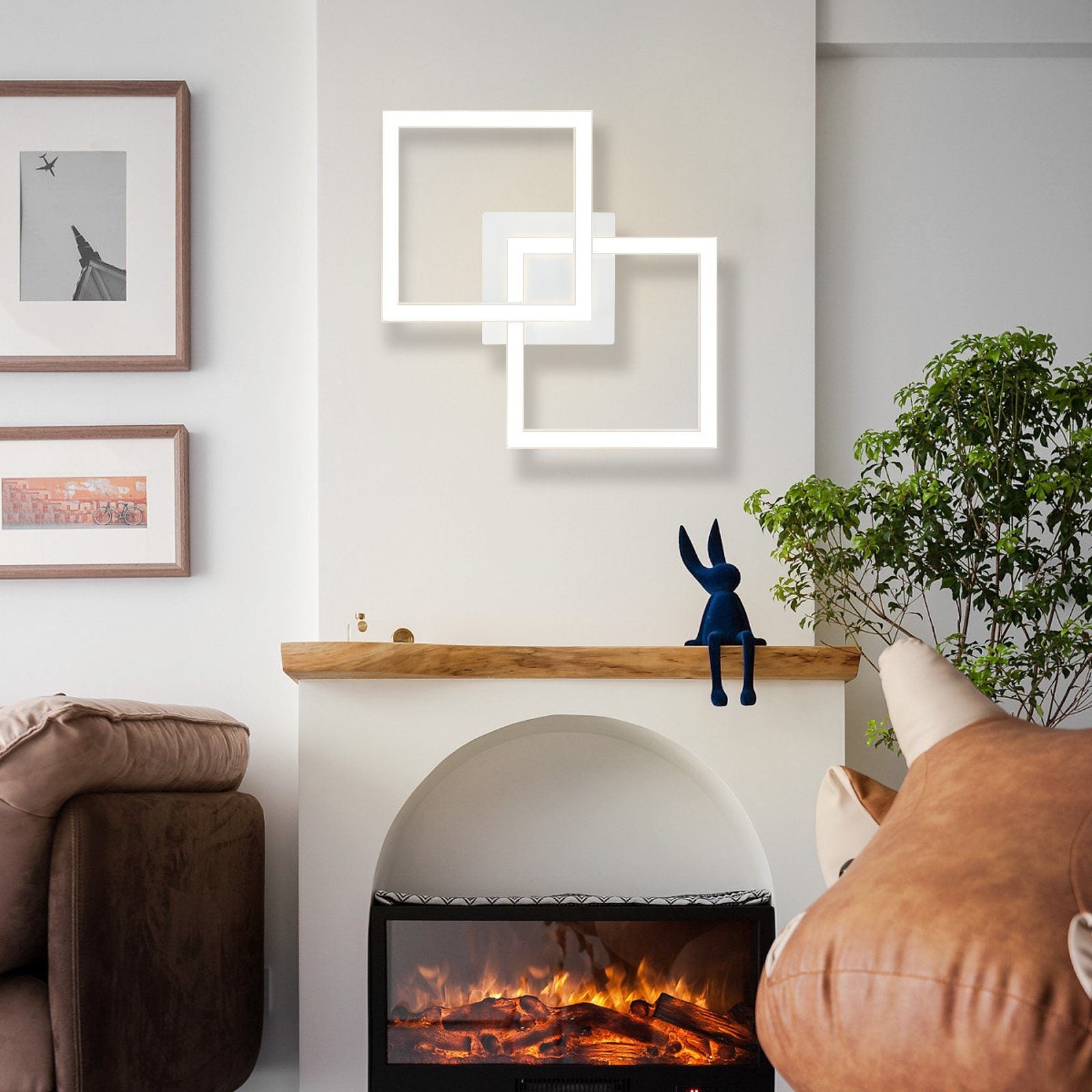 ZMH Lampada da soffitto a LED 24W bianco caldo per cucina e interni