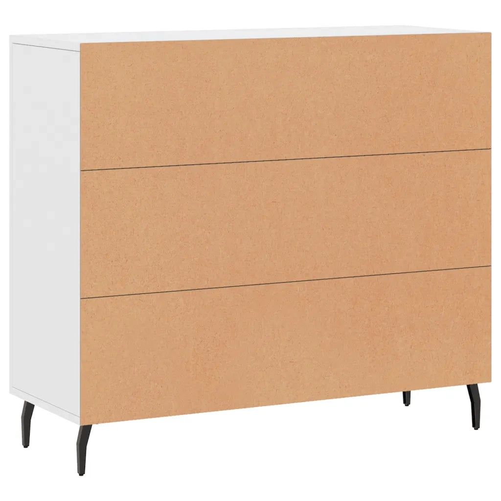 Credenza | Madia | Buffet da pranzo | Armadio da pranzo Bianca 90x34x80 cm in Legno Multistrato