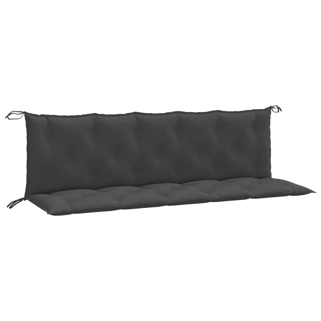 Cuscini Panca Giardino 2 pz-Set di 2 Cuscini per panchina da esterno Antracite M¨¦lange 180x50x7cm Tessuto