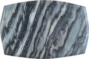 Piatto di Tagliere in Marmo Naturale Nero-Grigio Champagne - Piatto di Formaggio Stiloso - Per la Cucina di Casa - Amanti della Cucina Dimensioni Larghe - 30 x 20 x 1 CM
