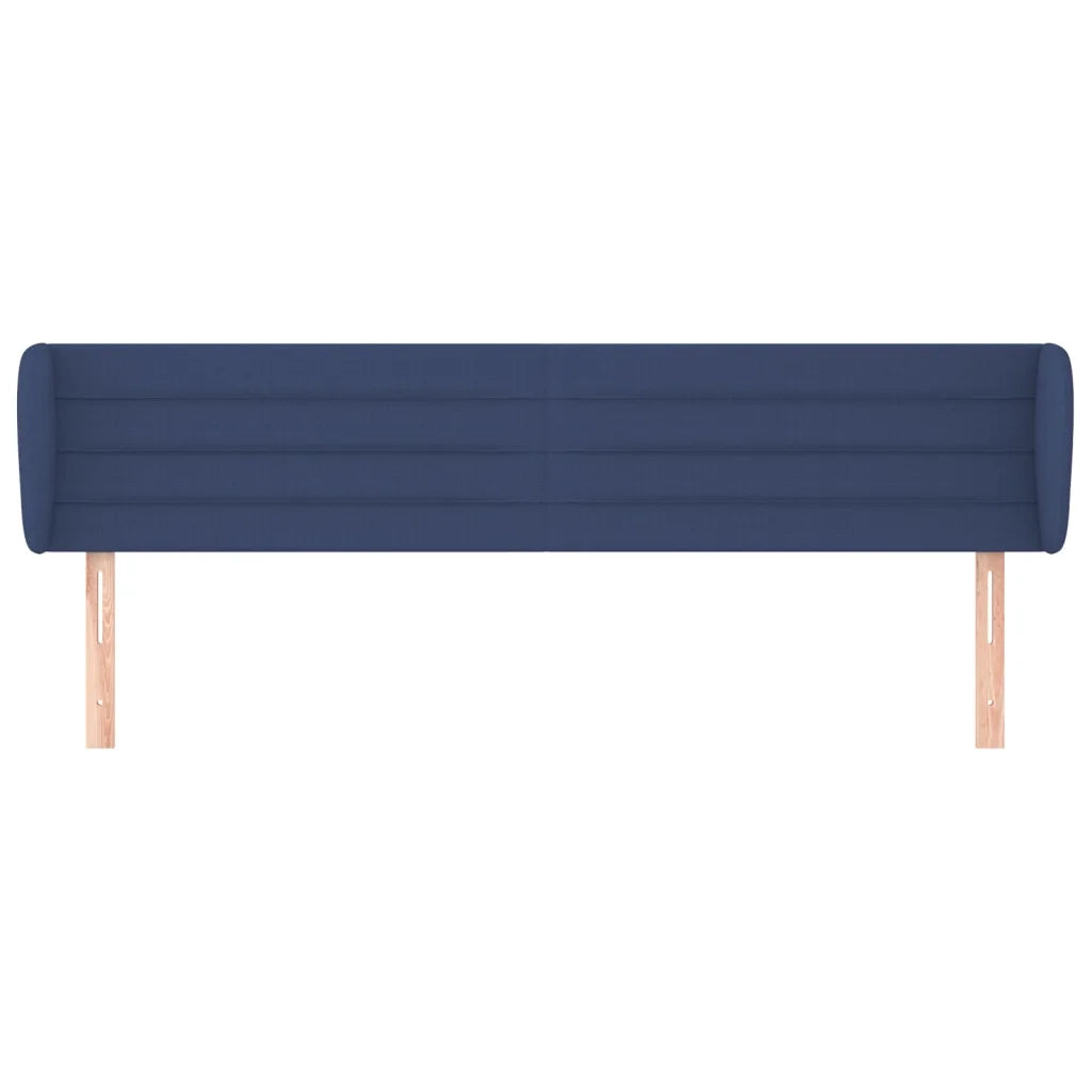 Testiera ad Orecchio-Testata con Orecchie Blu 163x23x78/88cm in Tessuto 510285