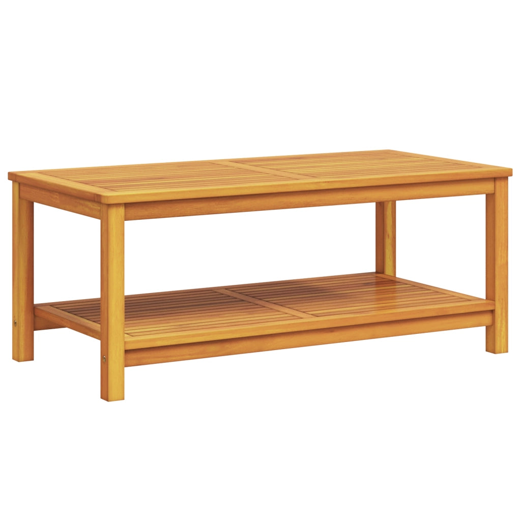 Tavolino da caffÃ¨ 110x55x45 cm in legno massello di acacia