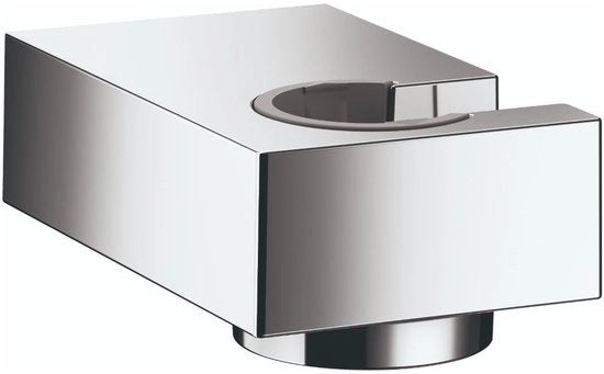 Porta d'acqua per doccia Hansgrohe Porter E, modello 28387001, sostituzione facile, moderno, compatibile con doccia a maniglia in cromato