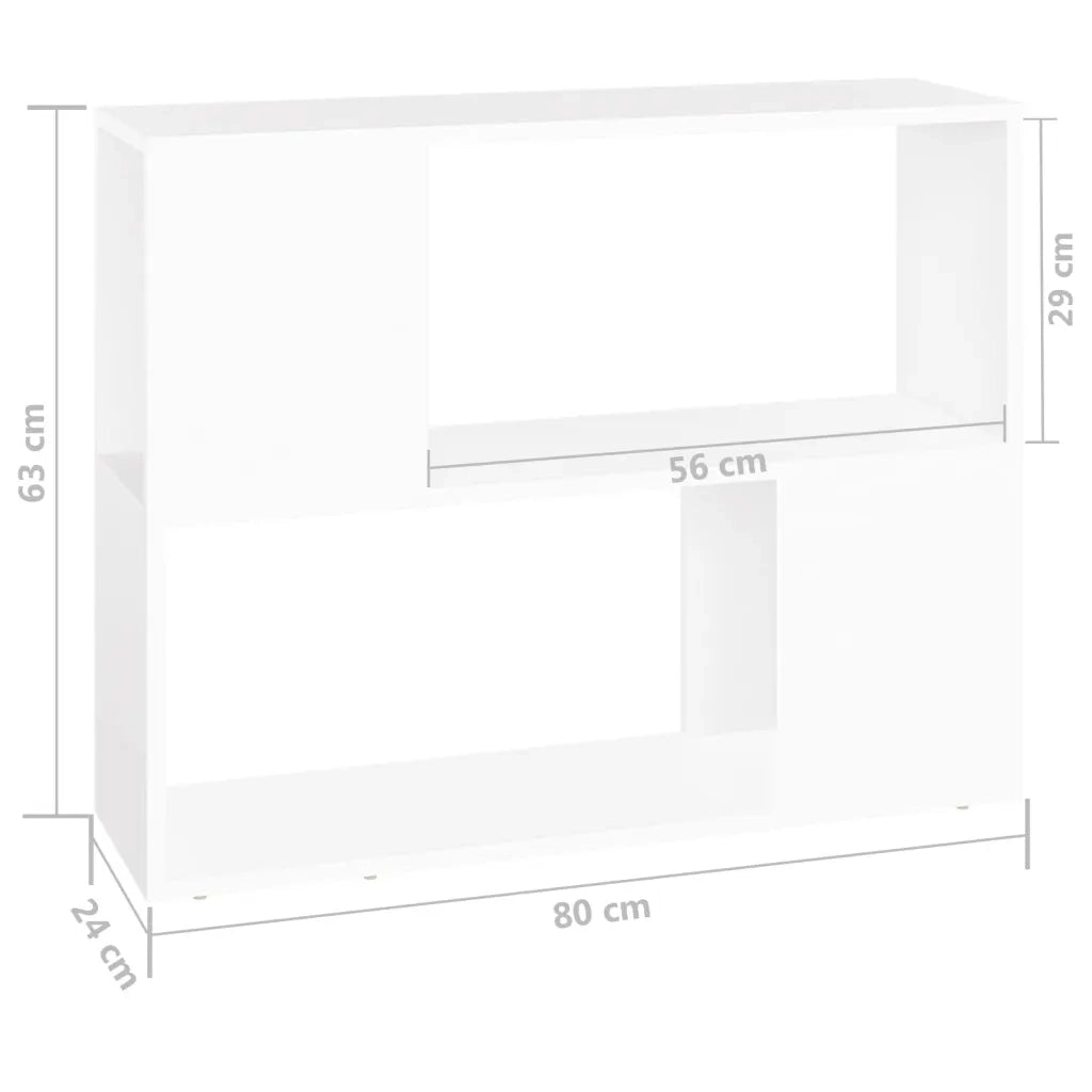 Mobile TV Bianco 80x24x63 cm in Truciolato 809116