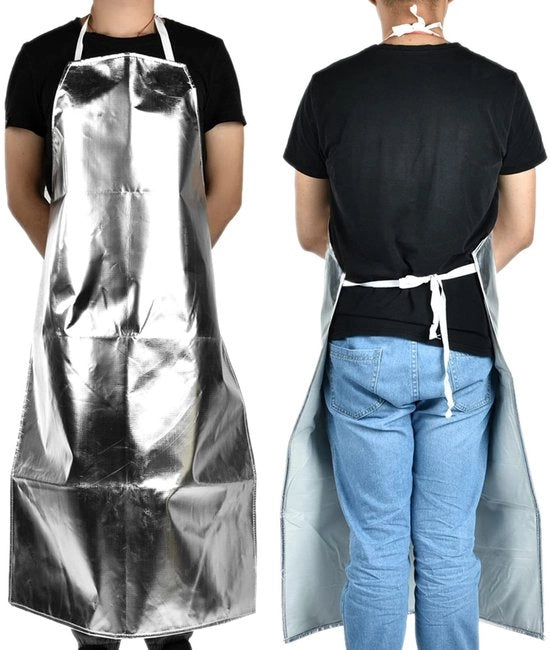 Schort di protezione termica resistente al calore 1000 °C - Schort in foglio di alluminio - Schort antivuoto - Schort per alta temperatura - Flessibile e duraturo - Resistente allo sfregio e isolante termico - Schort per grigliatore