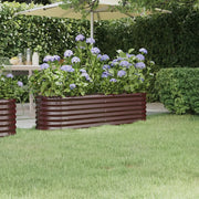 Letto Giardino Acciaio Zincato 152x40x36cm Marrone 318870