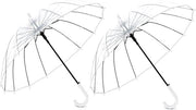 Parasole XXL Transparante - Ideale per Matrimoni - Grande Formato per Due Persone - Perfetto per Ogni Occasione