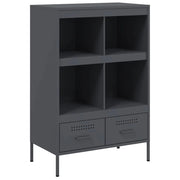 Buffet credenza cassettiera mobiletto mobile contenitore organizer cucina soggiorno salotto alto 68 x 39 x 101,5 cm acciaio antracite 02_0032208