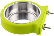 Bacetto per gabbie, contenitore per alimenti e acqua, stazione di ristoro per animali domestici, piccoli animali, rottura facile, materiale in acciaio inossidabile
