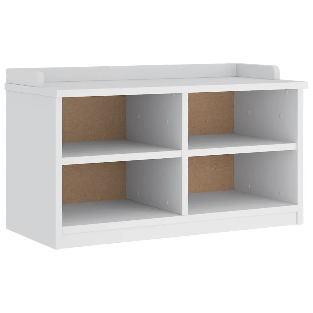 Panca da Corridoio SANDNES Bianca 87x40x50 cm in Legno di Pino