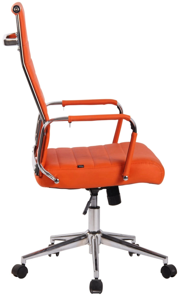 Sedia ufficio Kolumbus in similpelle arancione