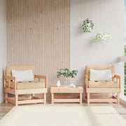 Sedia da patio-Sedie da Giardino 2pz in Legno Massello Pino 393690