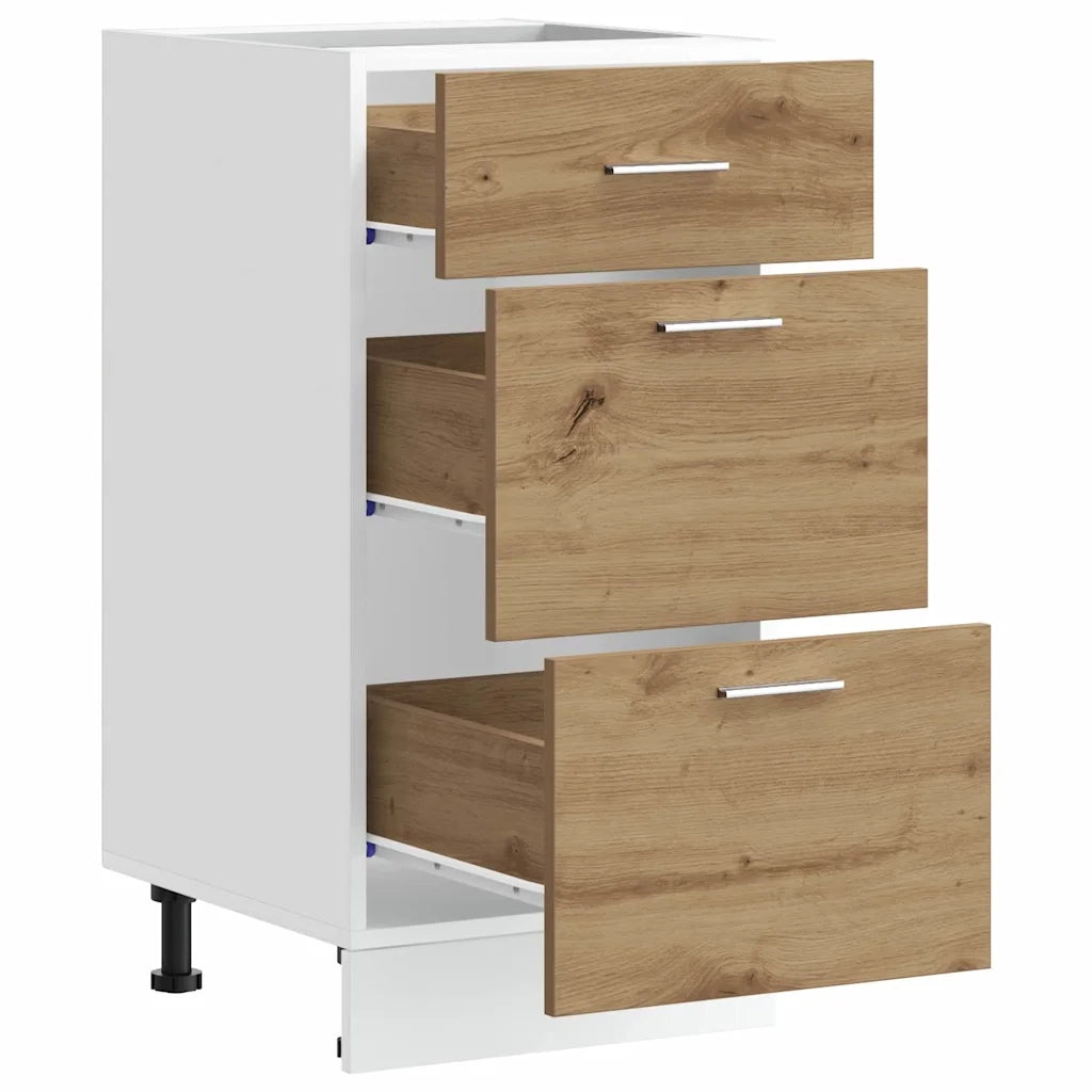 vidaXL Armadio Inferiore “Lyon” Rovere Artigianale 40x46x81,5 cm