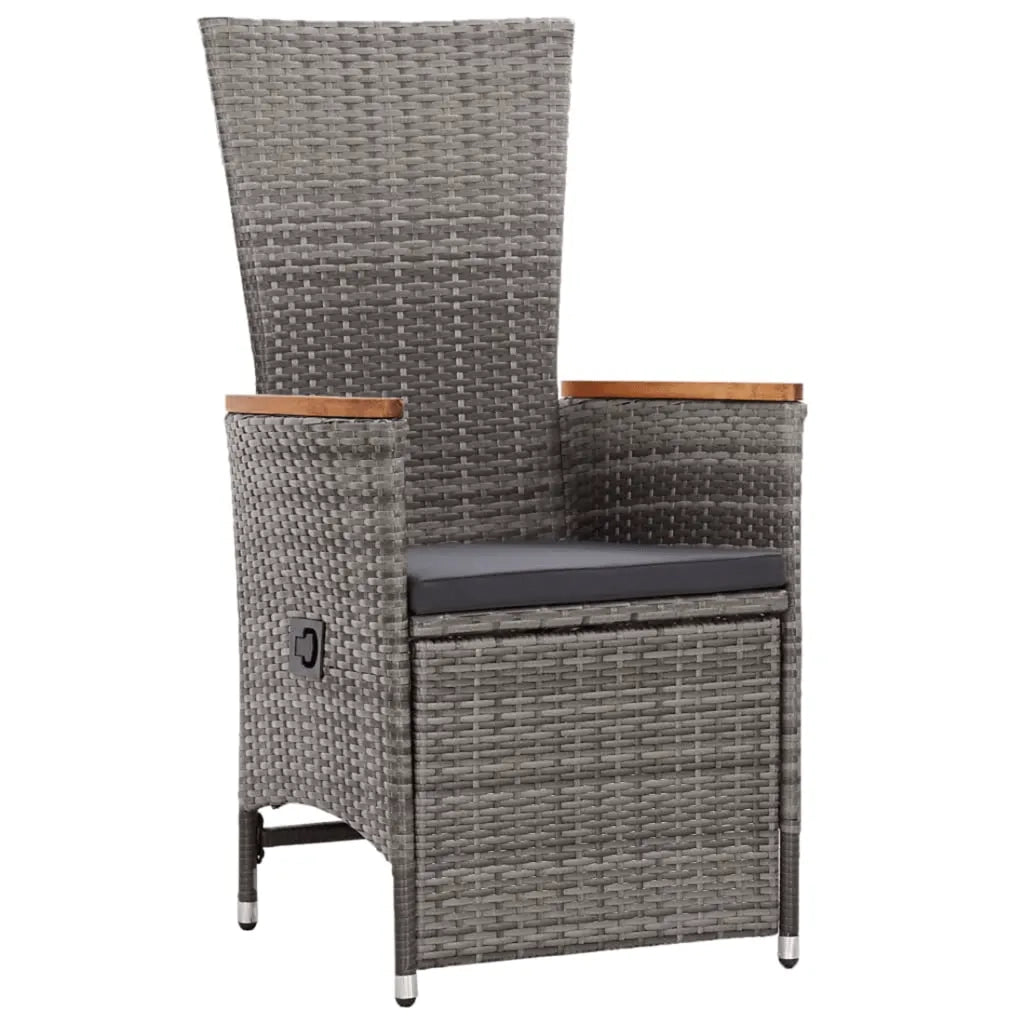 Set Mobili da Pranzo per Giardino 5 pz Grigio cod mxl 36260