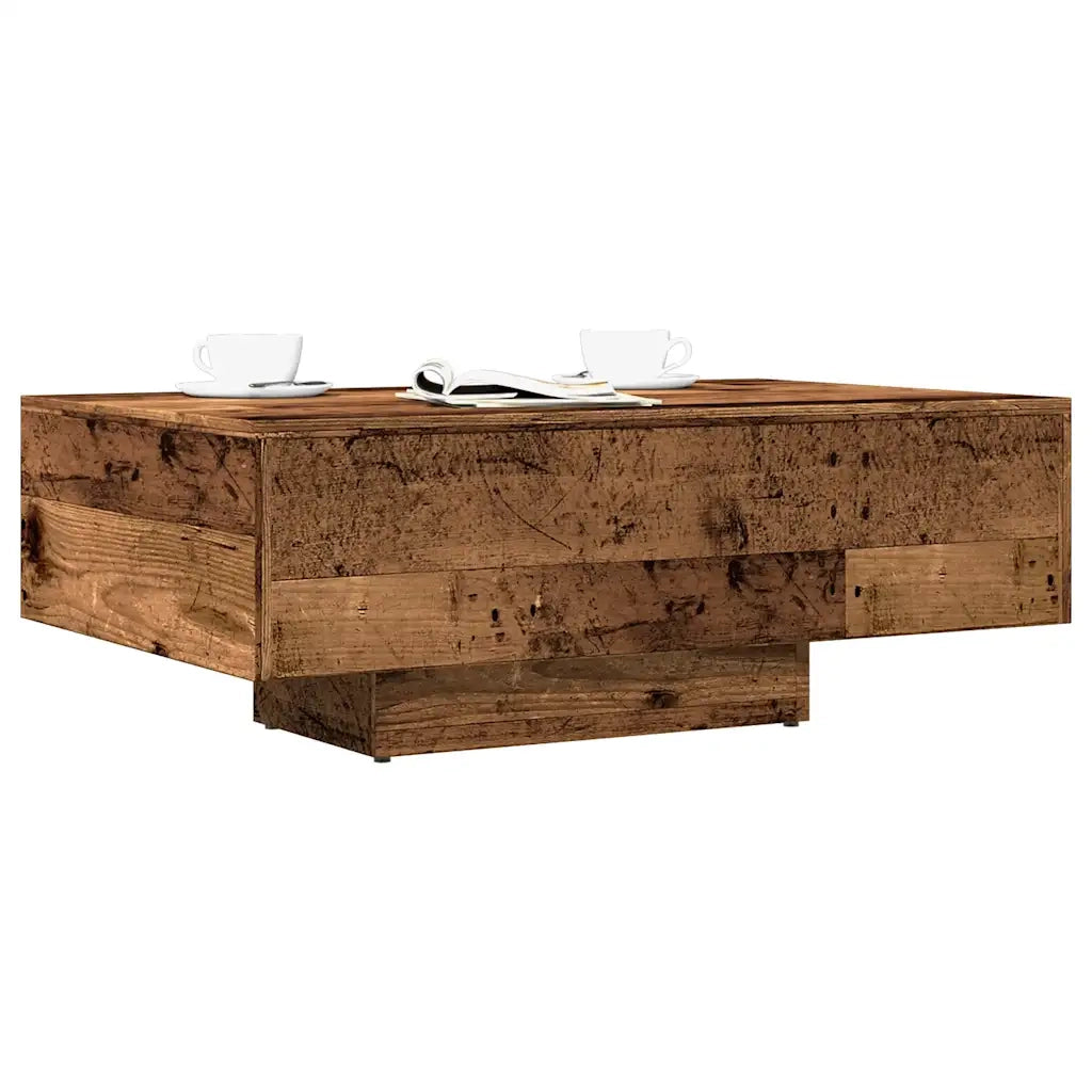 Tavolino da Salotto Legno Antico 85x55x31 cm Legno Multistrato 856402