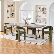 Sedia con Braccioli in Velluto Verde; Sedia Ergonomica per Sala da Pranzo e Ufficio